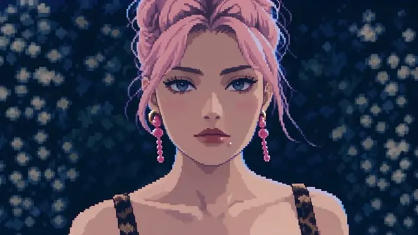 Tungi anime piksel-art