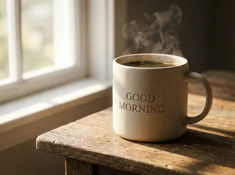 «GOOD MORNING» yozuvli krujka